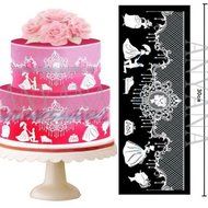 Anyana Lace mat Bride Groom Dancing Silicone Mould cup Cake Fondant Sugarcraft Topper N2