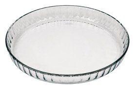 Marinex Glass Fluted Flan or Quiche Dish, 10-1/2-Inch