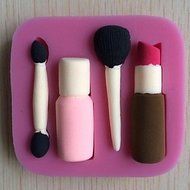 Sher Lipstick Blush Brush Shaped Cake Chocolate Mold N3