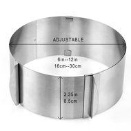 KALREDE Stainless Steel Adjustable Circle Round Mousse Cake Ring Molds Baking Tools N2