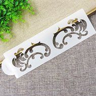 Y&amp;XL&amp;H Damask Cake Stencil Set, Cake Border Stencils Set,Cake Side Design Stencil, N6