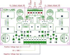 Electronics-Salon Ultra-low Noise Adjustable +/-5V DC Voltage Regulator Module, LT1963A LT3015. N8