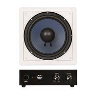 Blue Octave LW10 In Wall 10" Passive Subwoofer Speaker Home Theater Sub and Amplifier