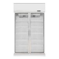 1050L Glass Display Side by Side Pull Door Ventilated Cooling Frost-Free Beer Soda Beverages Showcase Commercial...