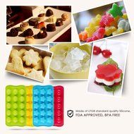 Deik 4 pieces Premium Silicone Molds for Candy, Chocolate, Ice Cube, Baking, Building of Cute Shell, Love Heart... N5