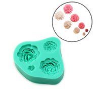 4 Size Delicate Roses Flower Silicone Mould Sugar Craft Cake Decorating Fondant N4