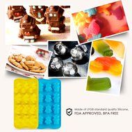 Deik 4 pieces Premium Silicone Molds for Candy, Chocolate, Ice Cube, Baking, Building of Cute Shell, Love Heart... N7