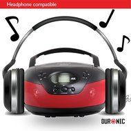 Duronic RCD008/RD Portable Compact Boombox CD Player with FM Radio -Red N2