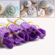 Hestio 10pcs/set Double Sugar Cake Mold Decorating Tools Edge Clip Lace Tweezers N2