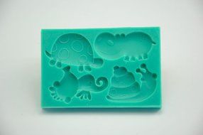 TANGCHU Sugarpaste Moulds Fondant Baking Mold Insects 4.92*3.34*0.39inch Green N3