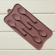 Y&amp;XL&amp;H 5 Hole Spoon Shape Cake Ice Jelly Chocolate Molds,Silicone 22.5&iexcl;&Aacute;10.5&iexcl;&Aacute;1 CM(8.9&iexcl;&Aacute;4.1&iexcl;&Aacute;0.4 INCH)