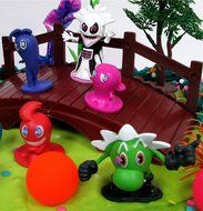 PAC-MAN 22 Piece Birthday CAKE Topper Set Featuring Random Pac-Man Figures and Decorative Themed Accessories,... N2