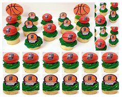 PORTLAND TRAIL BLAZERS 14 Piece NBA Basketball Birthday Party Cupcake Topper Set - Includes All Cupcake Toppers... N5