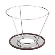 Uten Reusable Stainless Steel Pour Over Coffee Brewer Dripper Filter Cone with Double Layer Fine Mesh (2 cup) N10