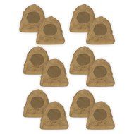 Theater Solutions 12R4S Outdoor Sandstone Rock 12 Speaker Set for Yard Patio Pool Spa