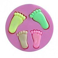 UR Bakeware 3D Little Baby Feet Silicone Mold Chocolate Soap Mould N4