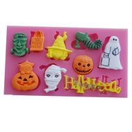 Yunko Halloween Hulk Corpse Pumpkin Ghost Fondant Pudding Silicone Cake Mold Chocolate Candy Mold