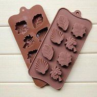 Y&amp;XL&amp;H 8 Hole Maple Coconut Palm Leaves Shape Cake Ice Jelly Chocolate Molds N3