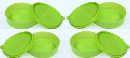 Tupperware LITTLE WONDERS Snack Lunch BOWL SET NEW Green