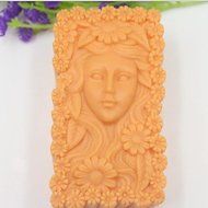 Y&amp;XL&amp;H Beautiful Girl Sunflower Shaped Fondant Cake Chocolate Silicone Mold Cake Decoration Tools,L10.1cmW5.9cmH4.2cm