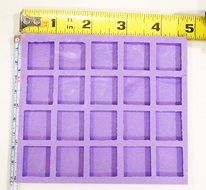 Reusable silicone mold 20 scrabble tile cavitiy size N2