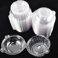 SODIAL(R) 100 Large Single Clear Cupcake Pod Cake Muffin Cases N2