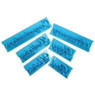UR Bakeware Happy Birthday Letters Cake Cutter Embosser Biscuit Cookie Baking Molds N5