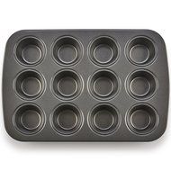 BLACK+DECKER 83391 Commercial Nonstick 12 Cup Muffin Pan, Gray N2
