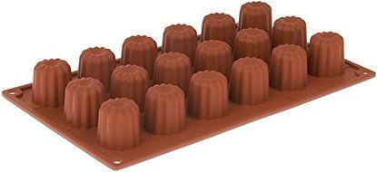 Pavoni Orange Non-Stick 18 Mini Cannele