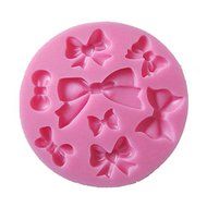 gloednApple 3D Bow Bowknot Silicone Sugar Craft Fondant Candy Chocolate Cupcake Mold kitchen Baking Tool N2