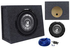Package: Kicker 10CVT10-4 Ohm 800 Watt Shallow Mount Car Subwoofer + Rockville RSST10 Single 10" Shallow Mount... N3