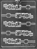 It&#039;s A Girl Lolly Chocolate Candy Mold, Baby&quot; Lolly Chocolate Candy Mold, Baby onesie Chocolate Candy Mold and... N2