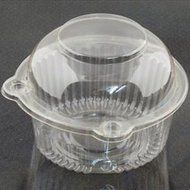 100/Pack Transparent Clear Jumbo Cupcake Box Pods BPA-Free Containers Hinged-Style N2