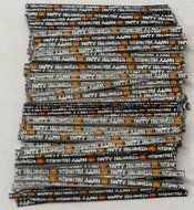 Happy Halloween Paper Twist Ties 500 Count 3 1/2&quot; Length Candy Making Supplies