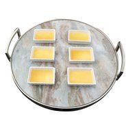 Om Joy Collection Shallow Rectangular Creme Brulee Mini- Ramekins (1 oz each): Set of 6- Oven Safe &amp; Stackable... N6