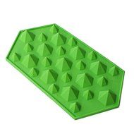 DDLBiz Diamond Mold Ice Cube Tray 27 Cavities Crystal Silicone Ice Mold Candy (Pink) N5