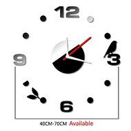 Tonsee Luxury Self Adhesive Interior Creative Decoration DIY Clock(Black)