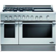 DCS RGV485GDN Professional 48" Stainless Steel Gas Slide-In Sealed Burner Double Oven Range - Convection