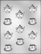 CK Products Cup, Saucer, and Teapot Chocolate Mold