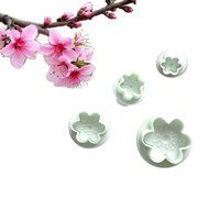 Witkey 4 PCS Peach Blossoms Shape DIY Decoration Baking Molds Cute Cartoon Cookie Cutter Fortune Cake Sushi Candy... N3