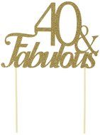 All About Details Gold 40-&amp;-fabulous Cake Topper