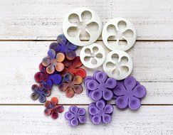 Sorcery Products Fondant Tool Set 4 FLOWER cookie CUTTERS