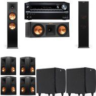 Klipsch RP-280F Tower Speakers-RP-250C-SDS12 -7.2-Onkyo TX-NR838