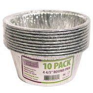 Nicole Home Collection Aluminum Round Pan, 4-4/5-Inch, 10-Pack