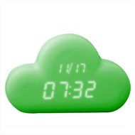 Generic Digital Clock in Cloud Shape Dark Green