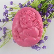 Sher Sleeping Angel Shaped Soap Mold Mooncake Mould Fondant Cake Chocolate Silicone Mold, Decoration Tools Bakeware
