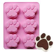 Generic Dog Bear Paw Silicone Baking Pan Ice Cube Tray Chocolate Mold Cake Mold Cookie Mold Pudding Mold 2 Pack