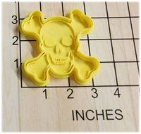 Pirate Skull and Crossbones Fondant Cookie Cutter and Stamp #1016