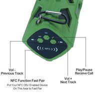 SinoPro Waterproof Dustproof and Shockproof Bluetooth 4.0 NFC Speaker with 3600mAh Battery Power Bank for Shower... N10