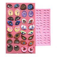 Sher 2pcs/Set Cartoon People Animal Eye Fondant Cake Molds Soap Chocolate Mould For The Kitchen Baking For Sugar...